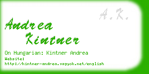 andrea kintner business card